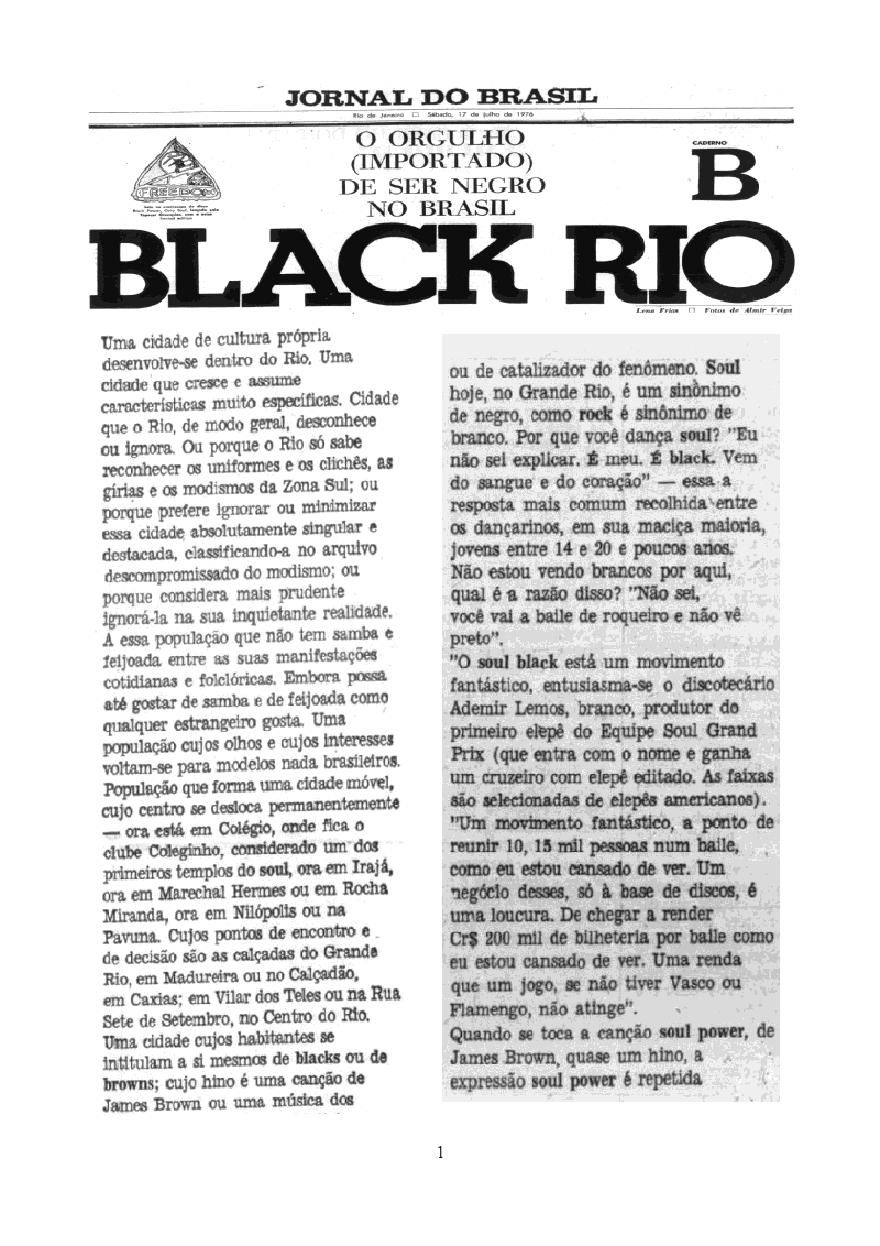 Dançando na Mira da Ditadura: Black Rio e sua Influência na Cultura Brasileira dos Anos 70.